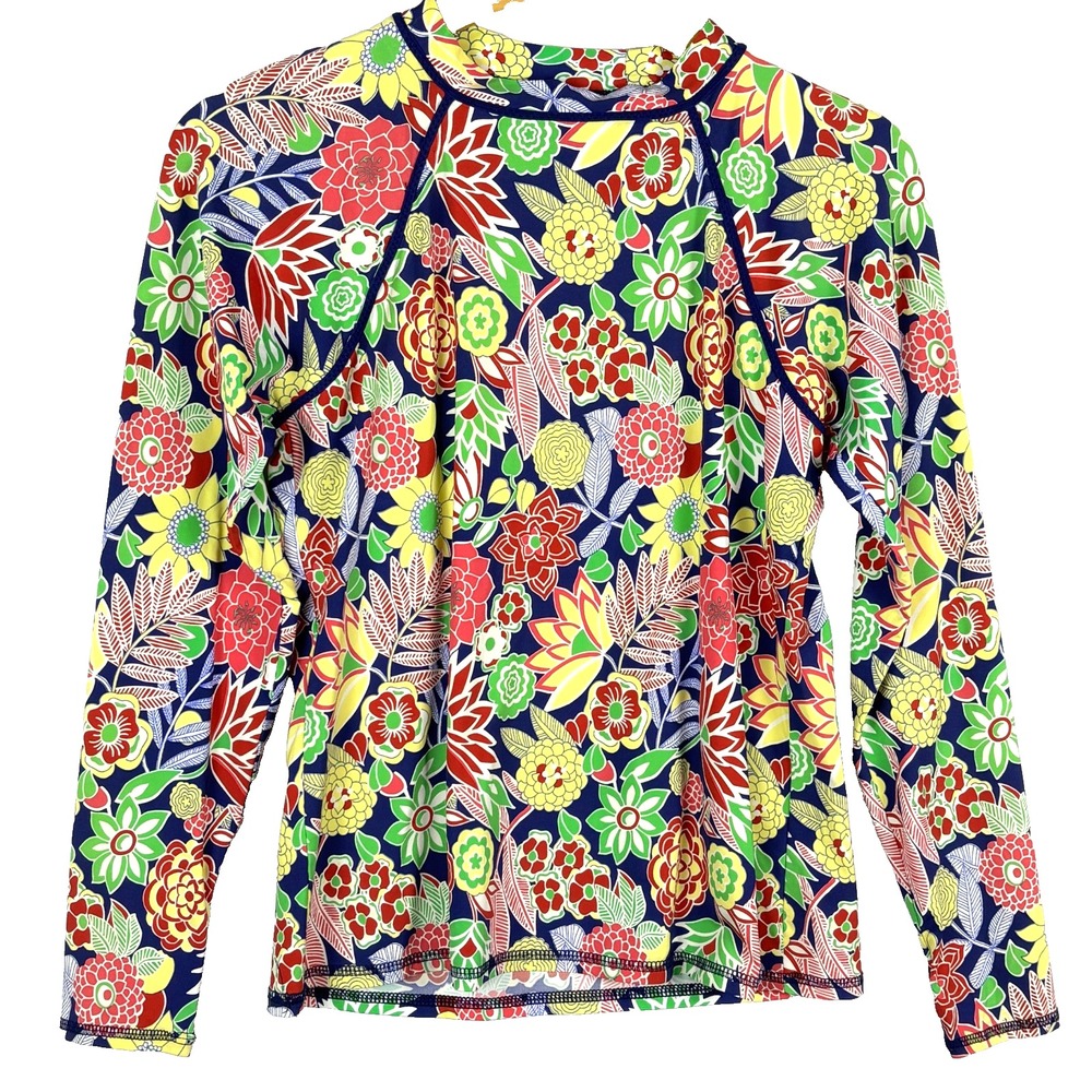 Miraclesuit Women Long Sleeve Swim Top Rash Guard Sun Protection S-M No size tag
